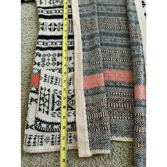BILLABONG Womens Cardigan Sweater Aztec Southwest Open Front Long Medium Boho - Picture 7 of 7
